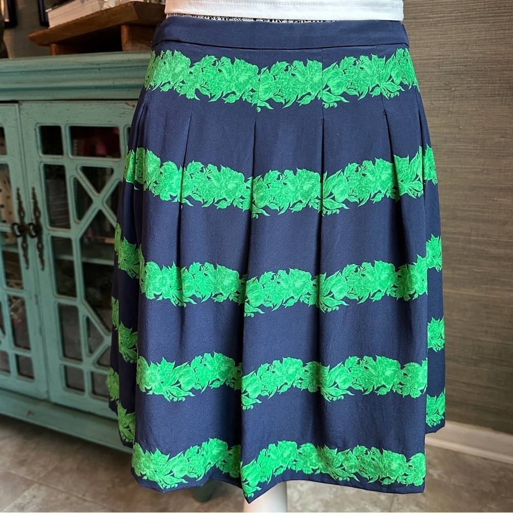 J.Crew Navy Silk Mini Skirt Size 6 Y2K Style - Picture 8 of 15